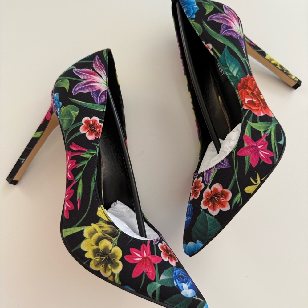 New Nine West Tatiana Floral Women's Heels